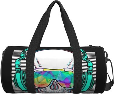 Універсальна спортивна сумка-мішок Музичний Череп, дорожня сумка для чоловіків та жінок