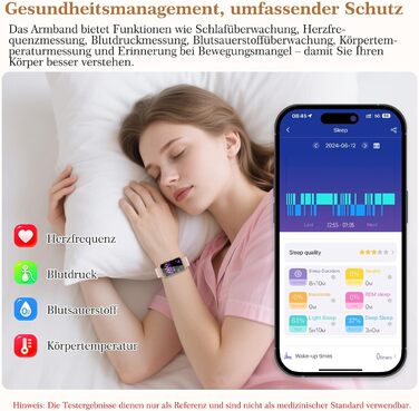 Новий смарт-годинник 2026 року для жінок з ЕКГ/годинником на батарейках/ІМТ/ВСР/монітором сечової кислоти/артеріального тиску/монітором сну/апное, 1,57-дюймовий годинник для здоров&39я та фітнесу з функцією телефону, 24-годинний монітор серцевого ритму, S