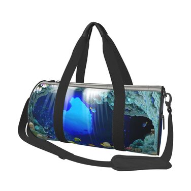 Дорожня сумка-мішок, морська тематика, риби, спортивна сумка для чоловіків та жінок