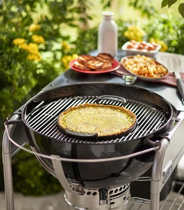 Чавунна планча Weber для системи Gourmet BBQ рівномірний нагрів, для риби, овочів та страв-смажениць чорна (7421)