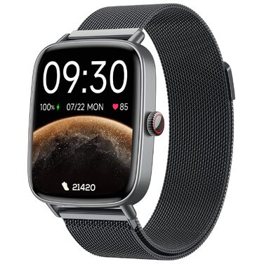 Розумний годинник для чоловіків та жінок з функцією телефону, фітнес-годинник 1,85 дюйма, понад 100 спортивних режимів, фітнес-трекер з моніторингом серцевого ритму/SpO2/сну, крокомір, водонепроникний спортивний годинник IP68 для iOS та Android, металевий