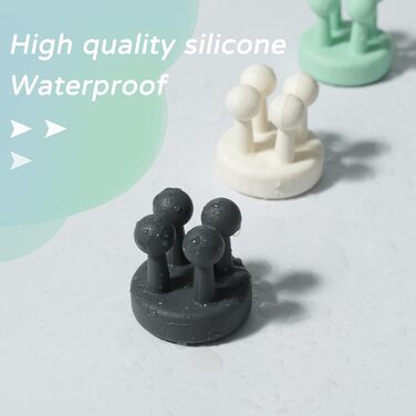 Силіконова зубна щітка Тримач для зубної щітки Тримач для бритви Багатофункціональний гачок Водонепроникний самоклеючий тримач про