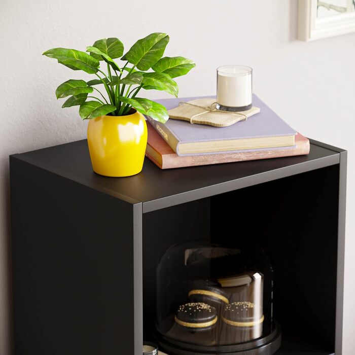 Книжкова полиця Vida Designs Oxford, 3-рівнева, чорна, дерев&39яна, для офісу, меблів для вітальні