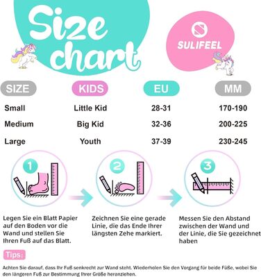 Дитячі роликові ковзани SULIFEEL Rainbow Unicorn Регульовані роликові ковзани з підсвічуванням для дівчаток та хлопчиків фіолетові