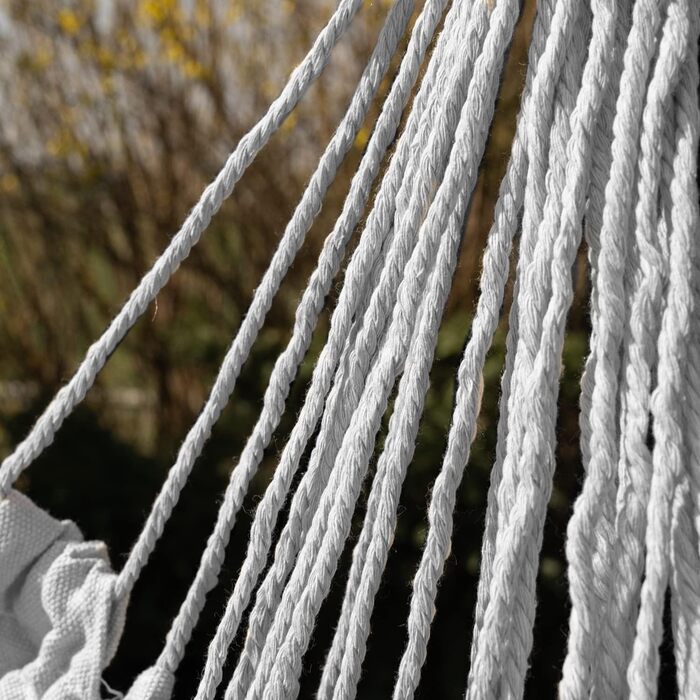 Підвісне крісло для вулиці 97 x 130 см Сірого кольору до 120 кг - Крісло-гойдалка для використання на вулиці та в приміщенні - Підвісна гойдалка Ідеально підходить для дому, саду чи балкону 23671