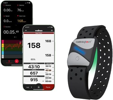 Кардіоспортивний пульсометр, сумісний з Bluetooth/ANT та фітнес-додатками Zwift, Strava, Polar, Wahoo, Rouvy, Peloton, Decathlon, Wahoo, велокомп&39ютером Garmin GPS