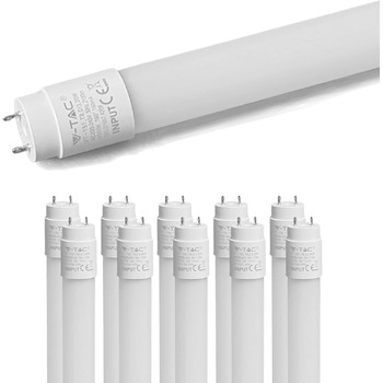 Світлодіодні трубки 150 см, холодний білий (6500 K), 3000 люмен, T8, G13-24W (замінює 58W), включно зі стартером, люмінесцентними лампами LED-TUBE, неоновими трубками, трубковою лампою, упаковка 10 шт.