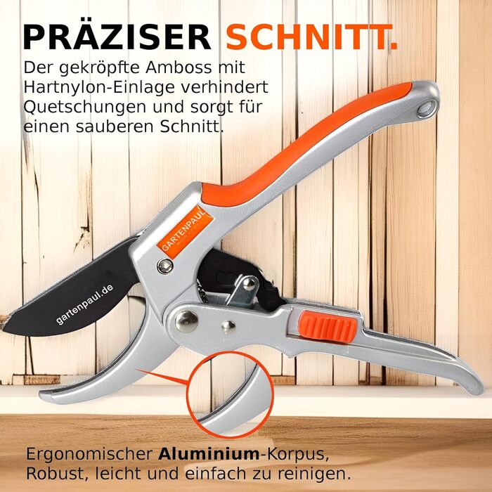 Садові ножиці преміум-класу з храповиком, включаючи послугу заточування, професійні садові ножиці з храповиком, 30 років якості, професійні садові інструменти, ножиці для гілок, ножиці, ножиці для троянд, ножиці для рослин, ножиці для квітів
