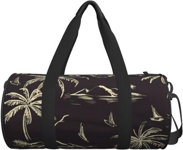 Дорожня сумка-циліндр з пальмовим принтом, спортивна сумка для чоловіків та жінок, сумка-мішок, спортивна сумка