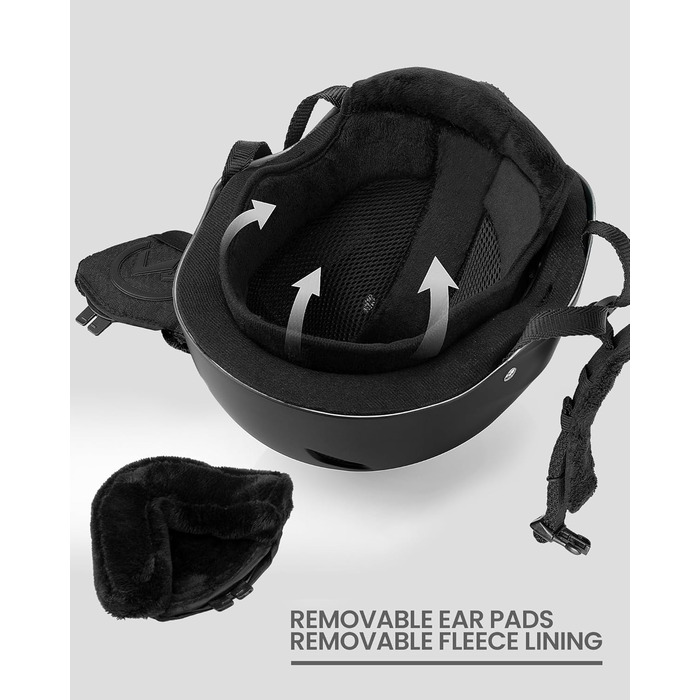 Унісекс-лижний шолом OutdoorMaster Kelvin - Шолом для зимових видів спорту для катання на лижах/сноуборді з системою вентиляції, сніговий шолом для чоловіків, жінок та дітей, чорний, M