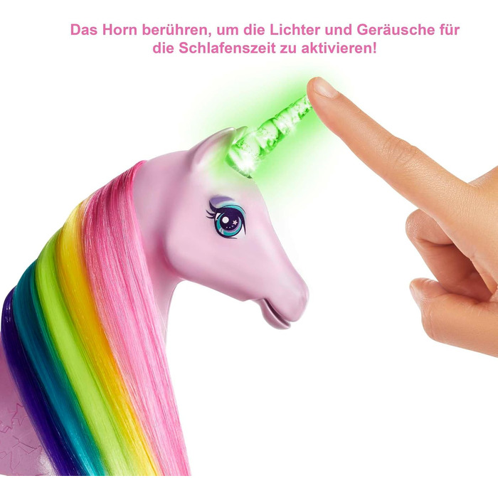 З 25 світлом і звуком, включаючи ляльку Барбі та Єдинорога, подарунок для дітей, іграшку від 3 років, GWM78