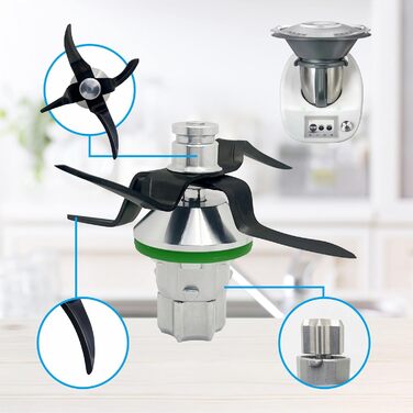 Ніж з титановим лезом для аксесуарів для кухонного комбайна Vorwerk Thermomix TM5 Titan TM5