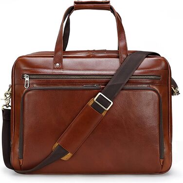 Ділова сумка портфель Чоловіча сумка, чоловіча коров'яча шкіра 15.6 дюймів сумка для ноутбука Офісний портфель Класична ділова сум