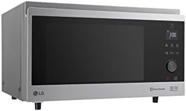 Гібридна конвекційна піч LG Electronics NeoChef MJ 3965 ACS / 4-в-1 пароварка, гриль, духовка, мікрохвильова піч, срібло