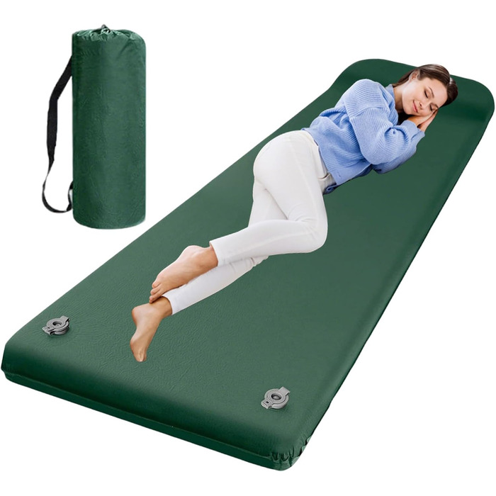 Надувний килимок для сну мякий пінопластовий кемпінговий матрац з подушкою, швидке надування, легке спорядження для активного відпочинку, подорожі, дім, фестивалі, кемпінг
