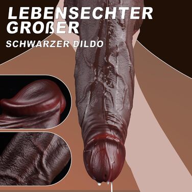 Фалоімітатор Leyuto XXL, 22,5 см, 6,6 см діаметр