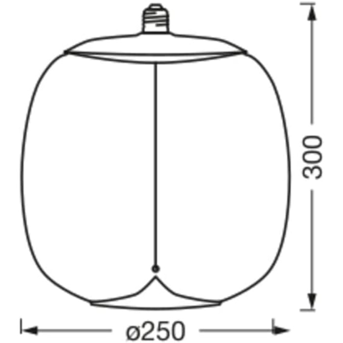 Декоративна LED-лампа Osram Vintage 1906 Big Oval, задимлене скло, ультратонкий магнітний філамент, цоколь E27, 4 Вт, затишне тепле біле світло (1800K), енергоощадна