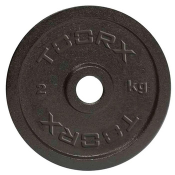 Диск чавунний для штанг і гантелей Toorx 2 кг 25 мм Чорний (DGN-2)