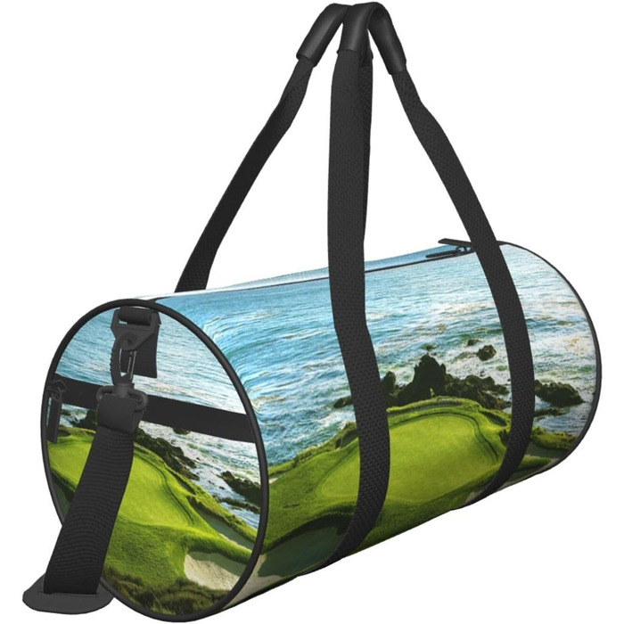 Спортивна сумка, дорожня сумка, пляжна сумка, для гольфу, з принтом, сумка на нічліг, чорна, універсальний розмір, сумка для подорожей
