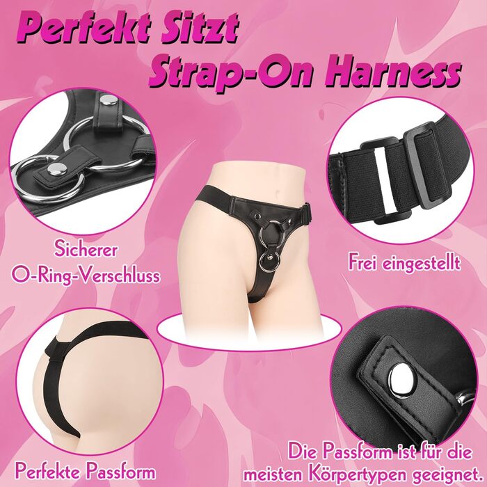 Страпон Meeteel, 16 см, з регульованим ременем та присоском, для пар