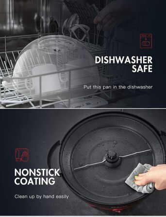 Машина для попкорну Yabano для дому, машина для виготовлення з цукром та олією, знімна нагрівальна поверхня, поппер для попкорну 5 л, антипригарне покриття, велика кришка як сервірувальна страва, компактне зберігання червоне