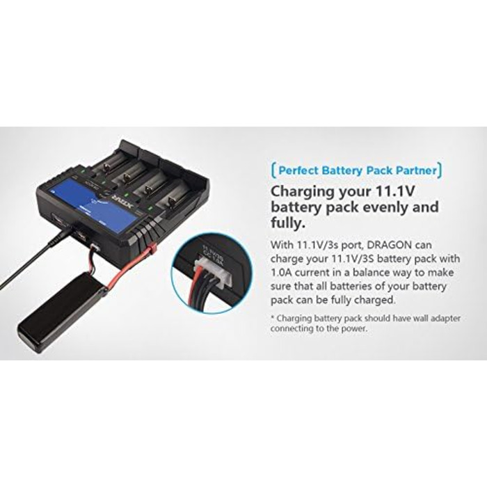 Зарядний пристрій XTAR VP4 Plus Dragon для літій-іонних, нікель-металгідридних та 3s акумуляторних блоків, чорний 5