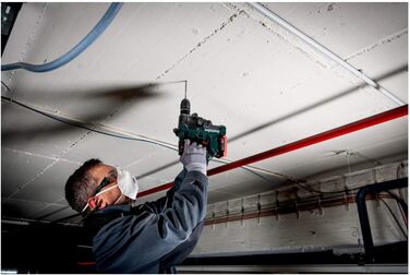 Акумуляторний перфоратор Metabo (без акумулятора, зі світлодіодним підсвічуванням, 12 В, ударне свердління свердління, з захисним