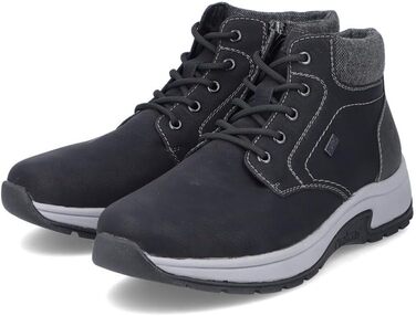 Чоловічі чоботи на шнурівці Rieker 11030, Чоловічі чоботи, знімна устілка, водовідштовхувальні, riekerTEX 43 EU Wide Чорний 00