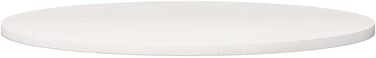 Кругла стільниця, соснова дерев&39яна панель, панель з масиву дерева, запасна частина для обіднього столу, журнального столика, садових столів. Міцна, легко чиститься, елегантний стиль, біла, Ø90x2,5 см, 90x2,5 см, білий