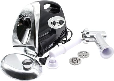 М'ясорубка електрична, 2800 Вт Електрична м'ясорубка з 3 перфорованими дисками для кухні, чорна