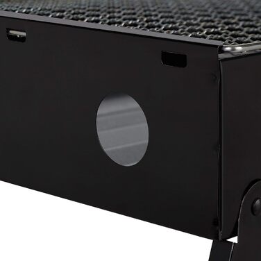 Портативний кемпінговий гриль Relaxdays, складаний гриль на 4 особи, сталевий дорожній гриль, складаний, розміри В/Ш 23 x 42,5 x 26,5 см, чорний