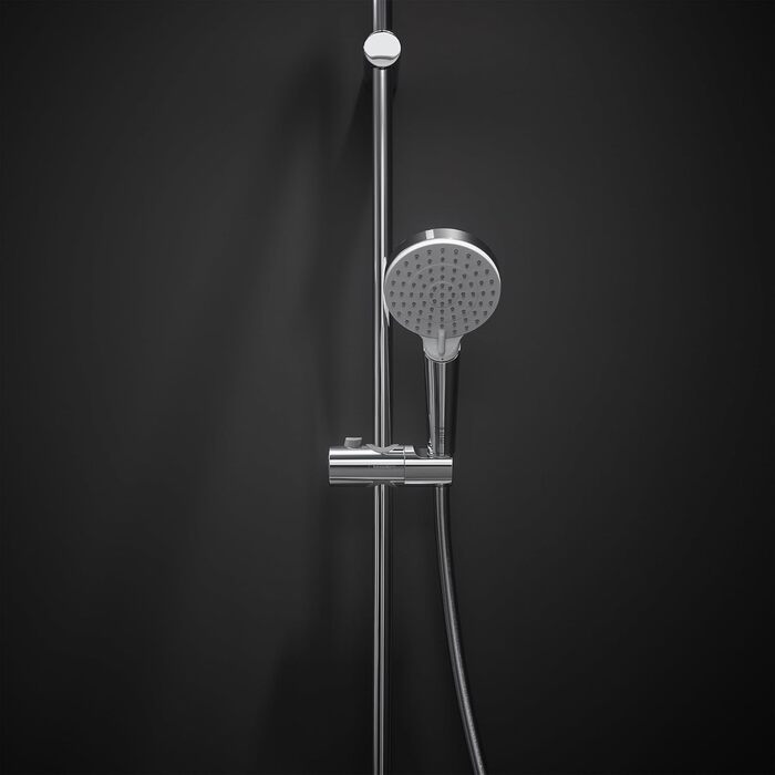 Душовий набір Hansgrohe Crometta водозаощаджувальний комплект з душовою штангою (65 см), лійкою (2 режими струменя), тримачем та шлангом (160 см), білий/хром