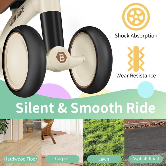 Дитячий балансовий велосипед від 1 року, балансовий велосипед для дитини 10-24 місяців, балансовий велосипед без педалей з 4 колес