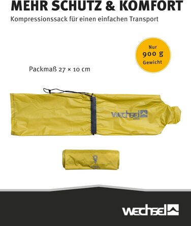 Килимок для сну Wechsel для трекінгу Coreo I 195 x 62 x 7,5 см I Термокилимок з системою подвійних повітряних камер I Теплоізоляційний кемпінговий килимок I Надувний матрац для кемпінгу, велоспорту, бушкрафту та трекінгу