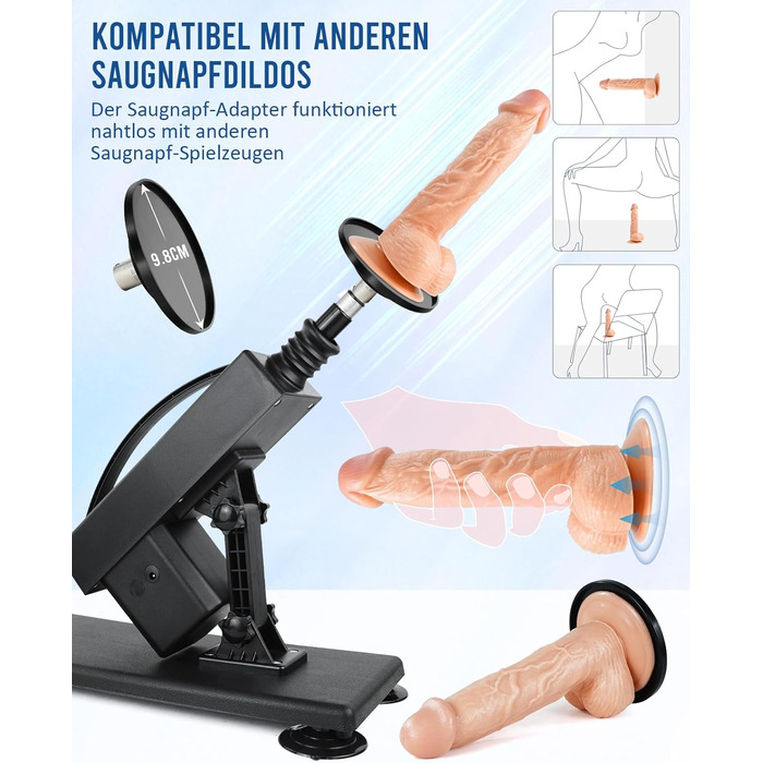 Секс-машина iKenmu для жінок, автоматична з фалоімітатором, регульована інтенсивність, присоска