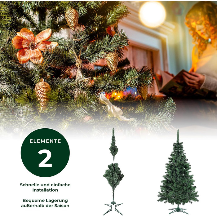 Штучна ялинка з підставкою 155 см KADAX