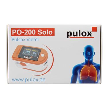 Пульсоксиметр PULOX PO-200 Solo in Finger Pulse Oximeter для вимірювання пульсу та насичення киснем на пальці (помаранчевий)