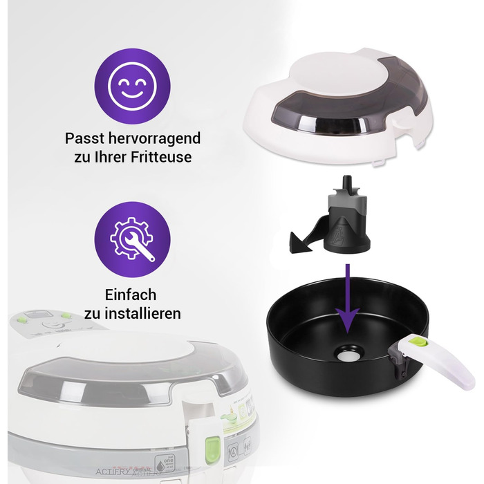 Заміна двостороннього ковша для важеля мішалки Tefal Actifry SS-990596 / Поворотний важіль для фритюрниці AL80, FZ70, FZ71, GH80 Запчастини Tefal Actifry