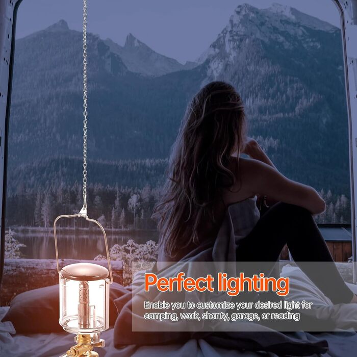 Газовий кемпінговий ліхтар Amosfun, портативний наметовий ліхтар, виготовлений з міцного матеріалу для аварійного освітлення на відкритому повітрі, сумісний з плоскими та довгими газовими балонами