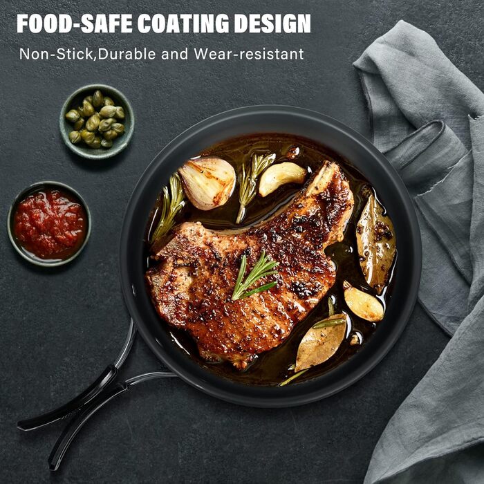 Набір посуду Lixada для кемпінгу каструля, сковорода та столові прибори для приготування їжі на 1-2 особи з сумкою для зберігання