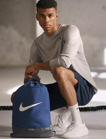 Тренувальна сумка Nike Brasilia 9.5 (18 л), DM3978, темно-синій/чорний/білий, один розмір