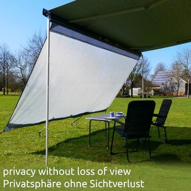 Х 2 м - Передня стінка для тенту захищає від сонця, вітру та дощу, 3,3