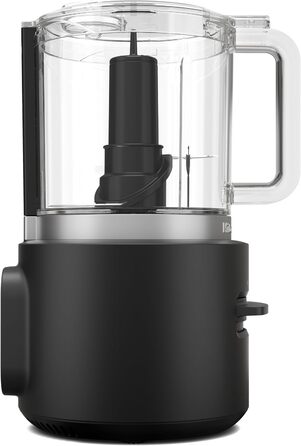 Бездротовий подрібнювач KitchenAid Go Cordless, 1,18 л, 2 швидкості та імпульсний режим, лезо з нержавіючої сталі та вінчик, до 25 хв роботи від одного заряду, чорний