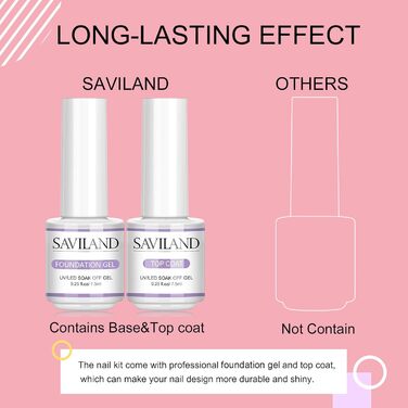 Набір гелів для нігтів Saviland (4 кольори)