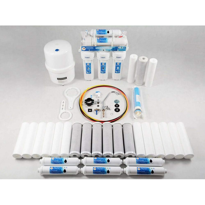 ФІЛЬТР ВОДИ НІМЕЧЧИНА Класична система зворотного осмосу зі змінними фільтрами на 3 роки - 285 літрів питної води щодня - екологічна, проста в установці без бісфенолу А