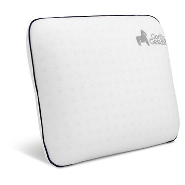 Маленька ортопедична дорожня подушка класу люкс, подушка для голови з піни з ефектом пам&39яті, подушка для підтримки шиї, подушка для сну на боці, ергономічна подушка для шиї, подушка проти хропіння (42x33x11 см) Біла 42 x 33 x 11 см