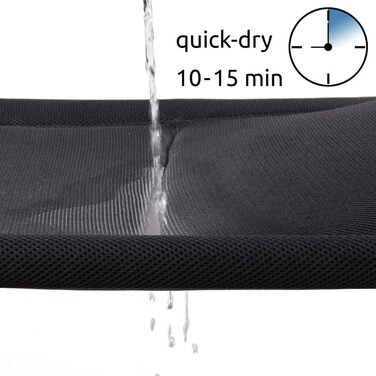 Ваш садовий шезлонг GEAR Lettino 3D, шезлонг для сауни з подушкою, шезлонг із швидковисихаючим 3D-сітчастим чохлом і чохлом для за