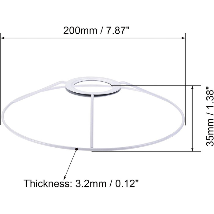 Карта джерел 2 Комплект абажура Кільце 200мм Діаметр. Рамка тримача для тримача лампи праска
