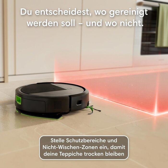 Робот-пилосос з функцією вологого прибирання iRobot Roomba 115 Combo, потужність всмоктування 15к Па, навігація Clearview LiDAR, чорний