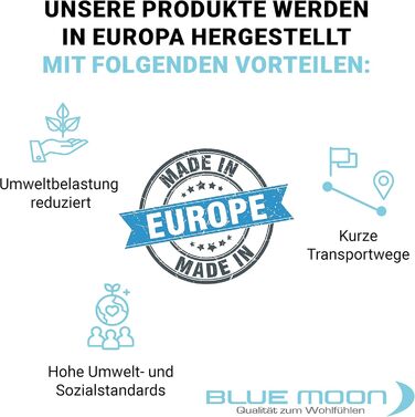 Подушка BLUE MOON з алое вера 70x90, комфортна подушка для сну, дихаюча подушка від алергії, зимова та літня подушка, 100 зроблено в ЄС, 70x90 см